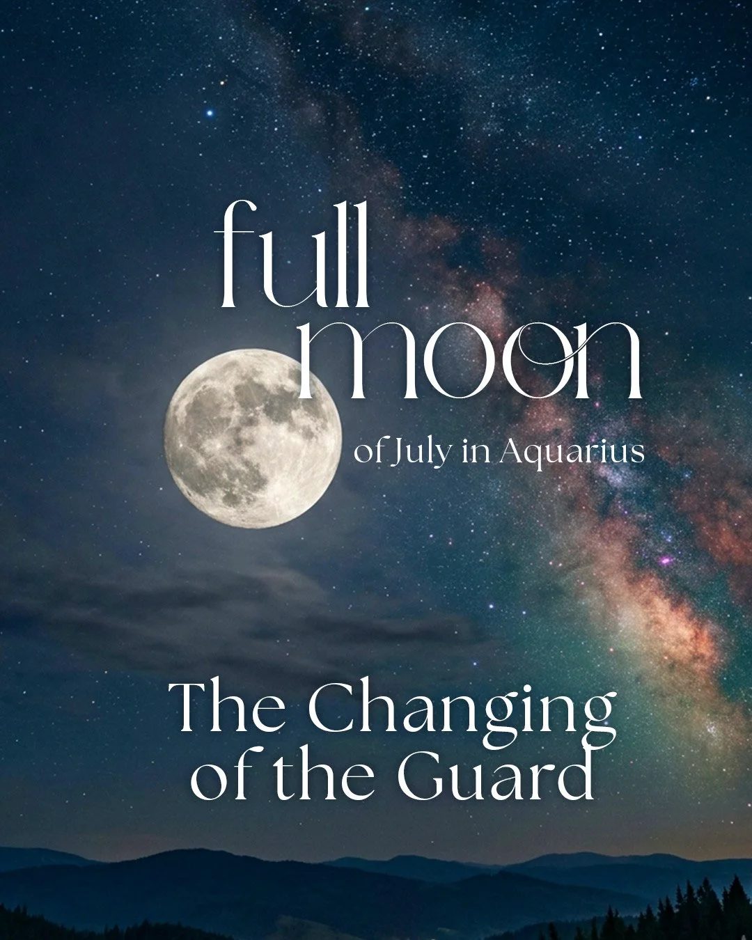 The changing of the guard is a central theme of this Full Moon in Aquarius.

As the North Node moves into Aquarius and the South Node into Leo, we begin an eighteen-month chapter of discovering what it truly means to live from both authentic individu