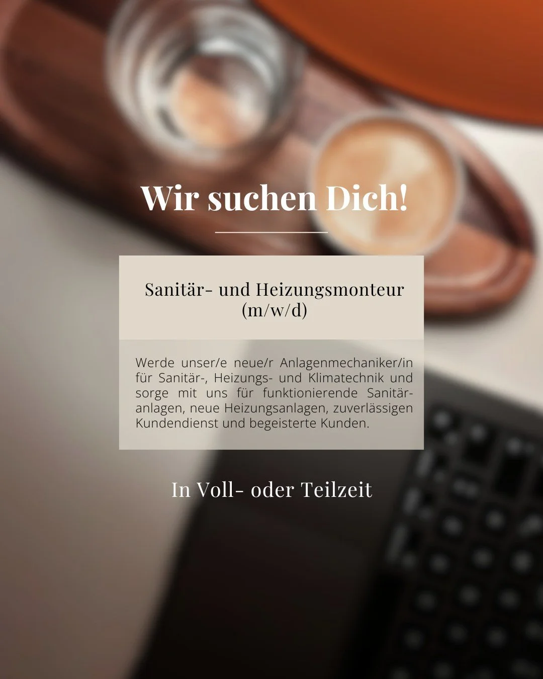 Wir suchen Dich! 🚀

Als Anlagenmechaniker f&uuml;r Sanit&auml;r-, Heizungs- und Klimatechnik (m/w/d) sorgst Du daf&uuml;r, dass unsere Objekte technisch zuverl&auml;ssig funktionieren - von der Installation bis zum Kundenservice.

Wenn Du Verantwort