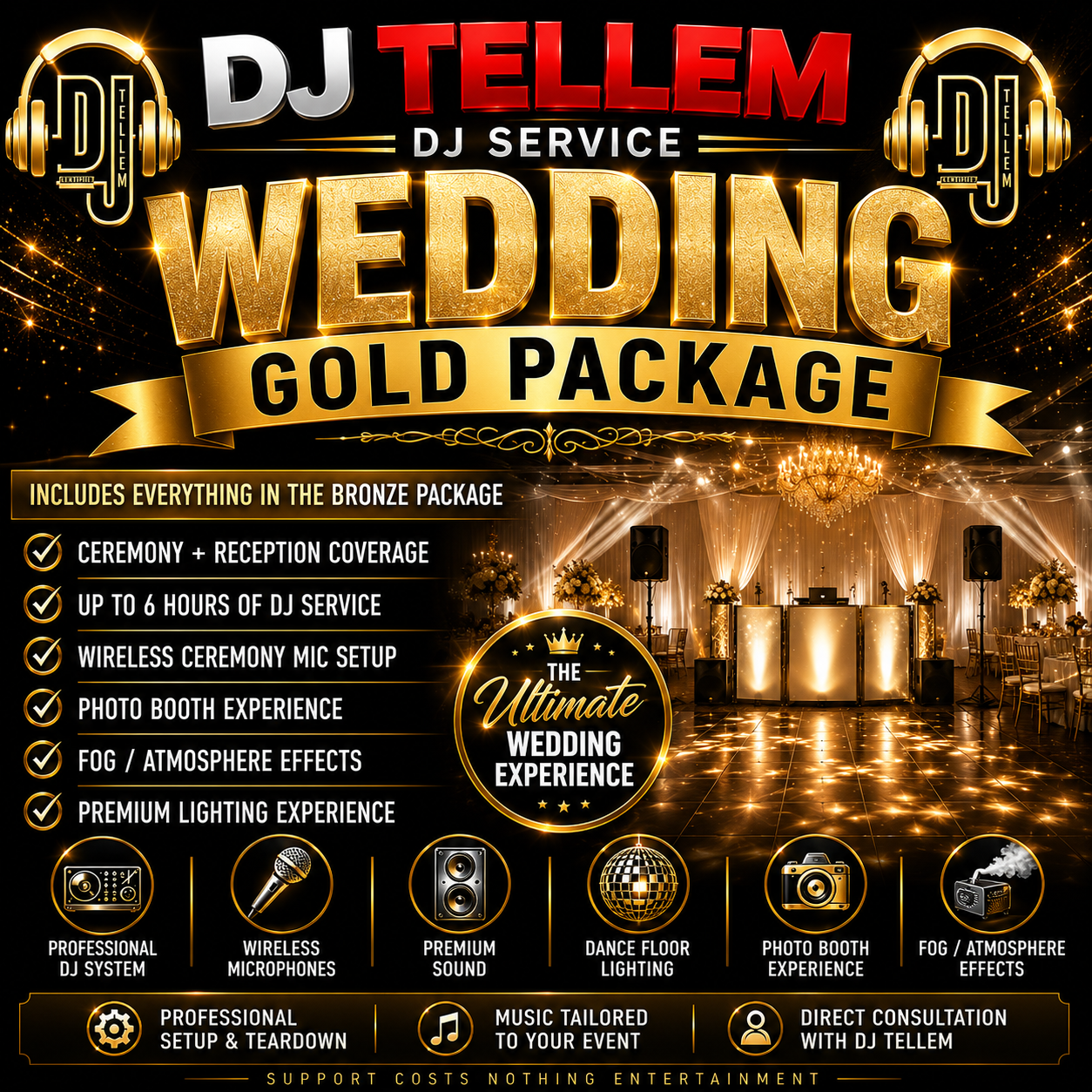 SCN DJ SERVICES-WEDDING PACKAGE (GOLD)