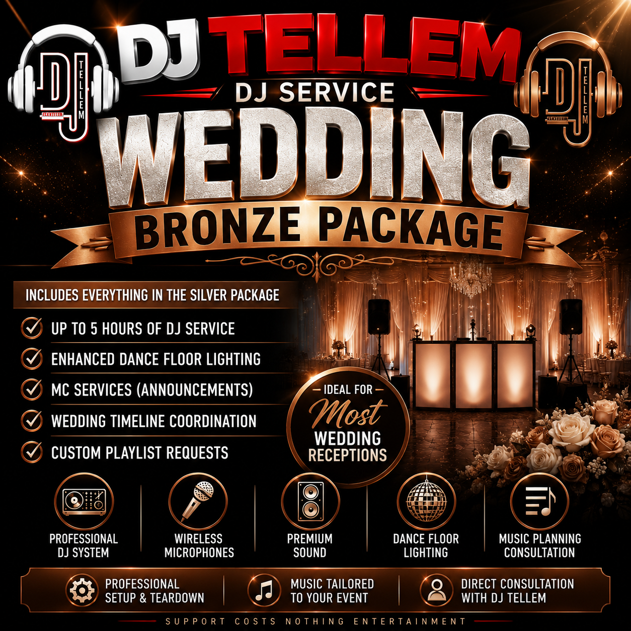 SCN DJ SERVICES-WEDDING PACKAGE (BRONZE)