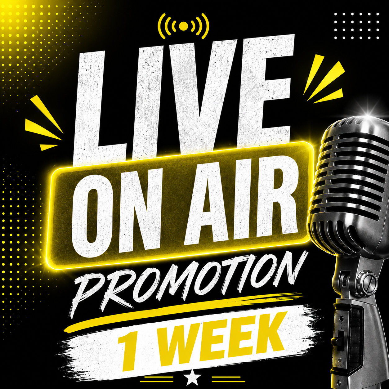 Live Promotion Advertisement- 1 week