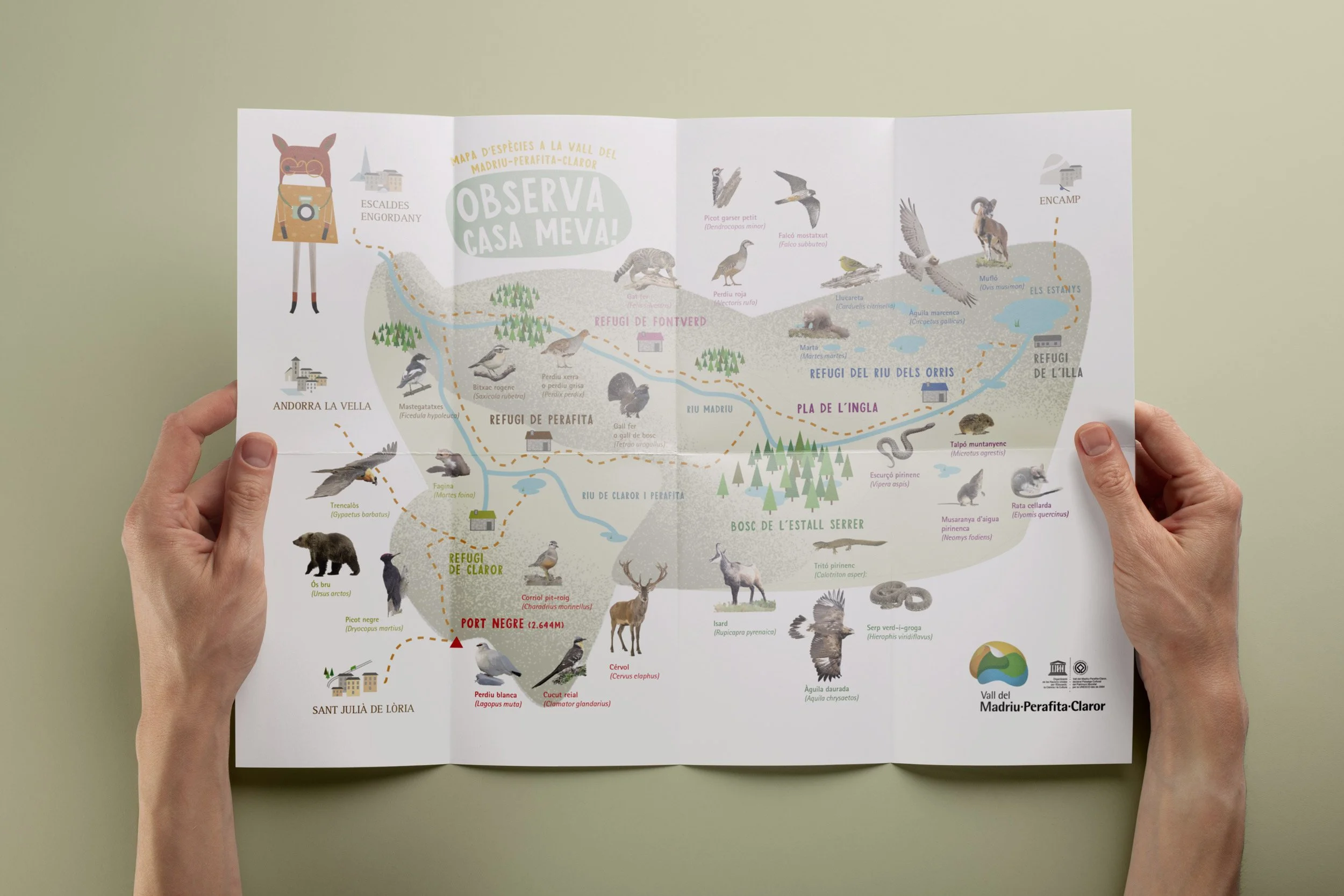 Mapa d'espècies a la Vall del Madriu-Perafita-Claror