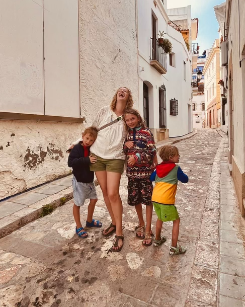 Katie Swanson, Founder of Hygge Kinder House, and her children