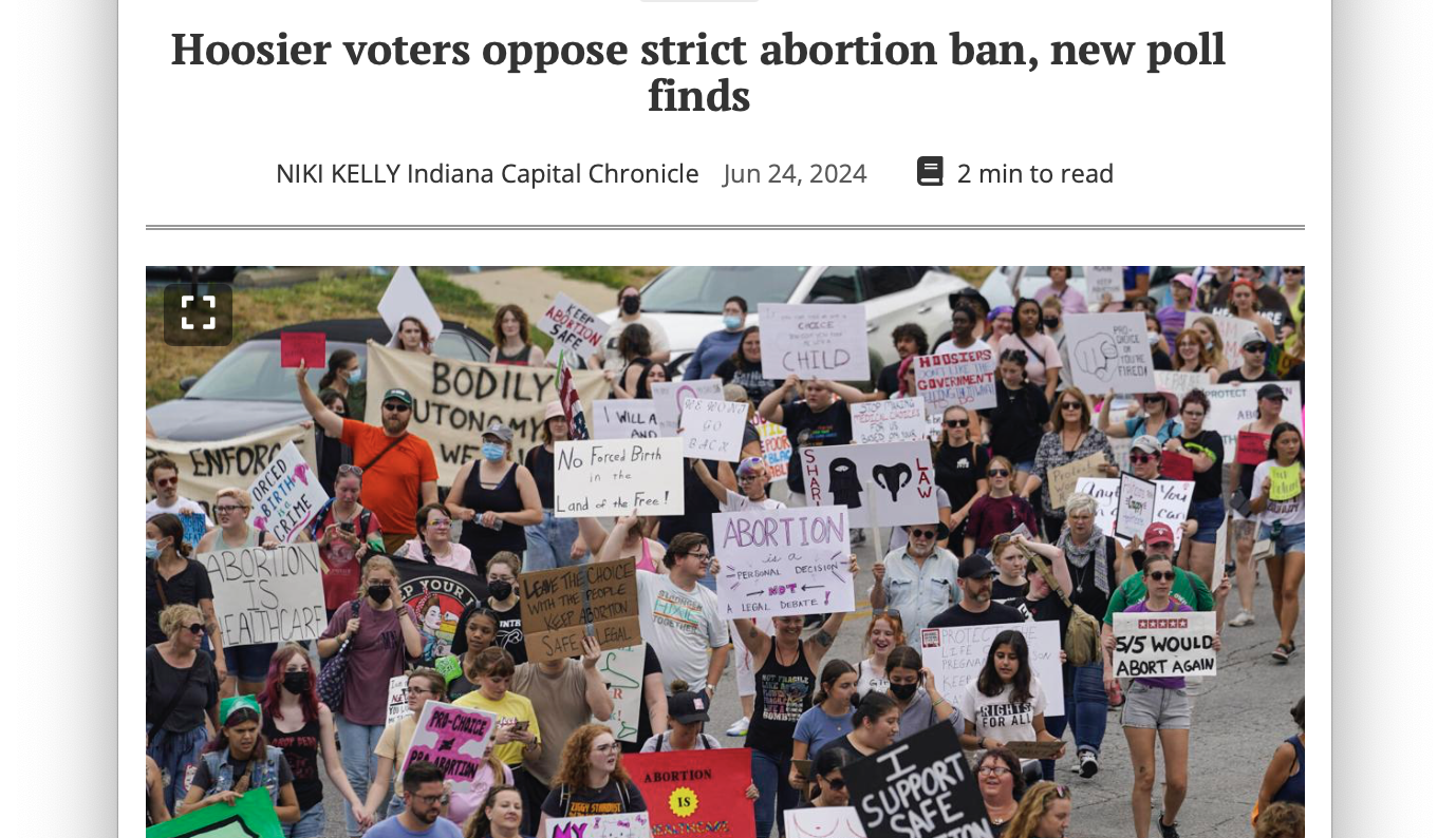 Hoosier voters oppose strict abortion ban, new poll finds 