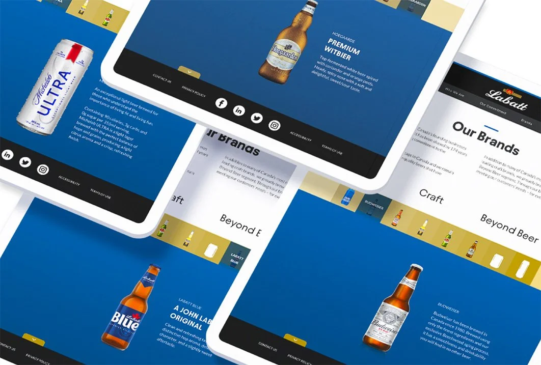 An image of the Labatt website pages