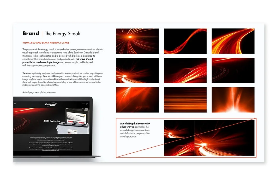 An image of the East Penn brand energy streak
