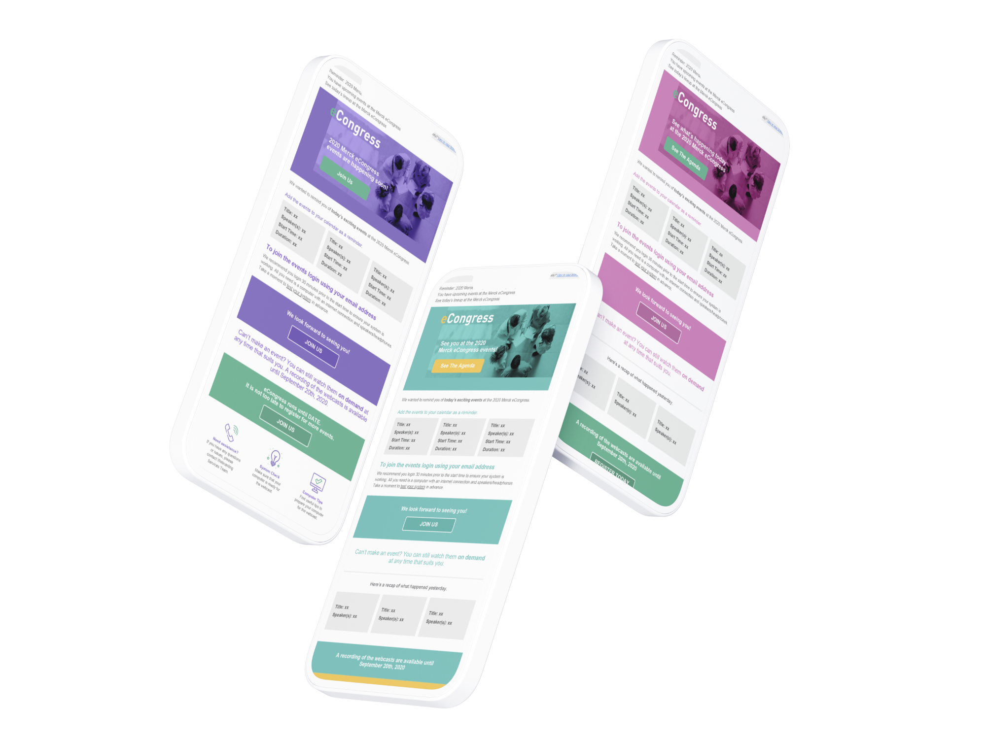 An image of Merck eCongress mobile email