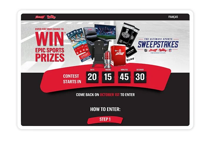 An image of Budweiser Ruffles contest screen