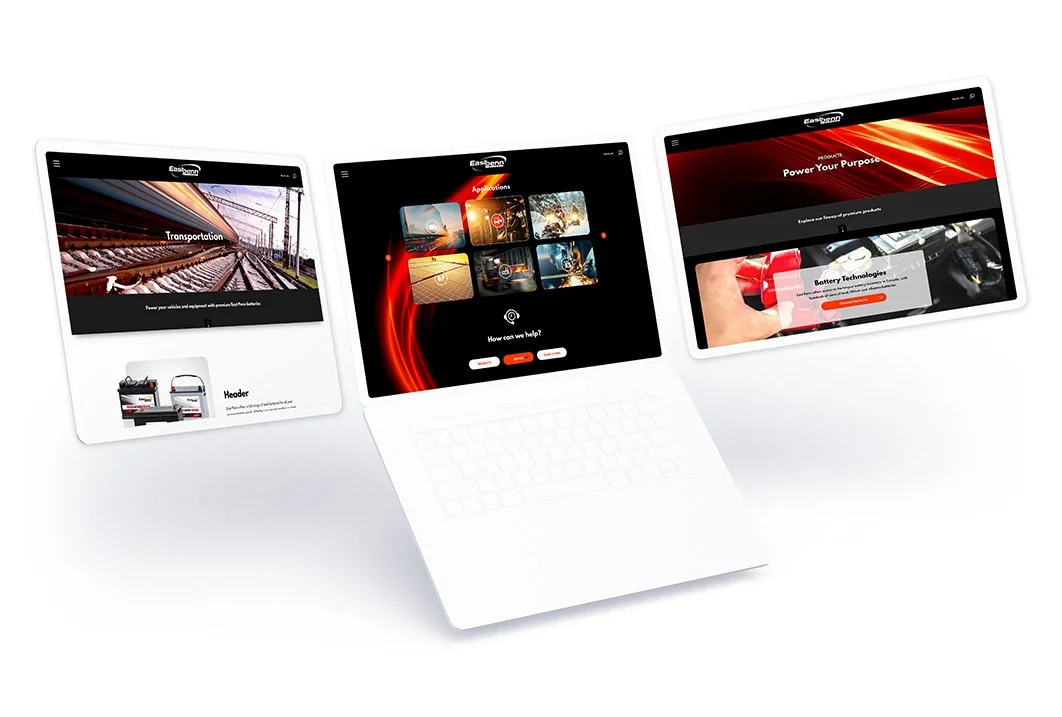 An image of the East Penn website on a computer