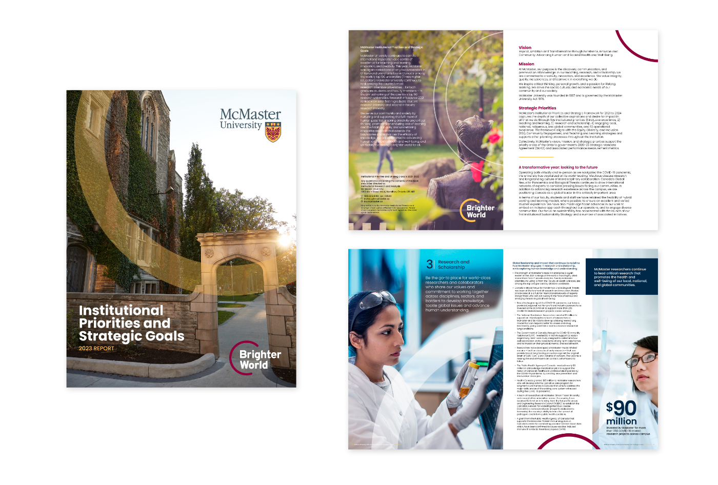 An image of McMaster University print design