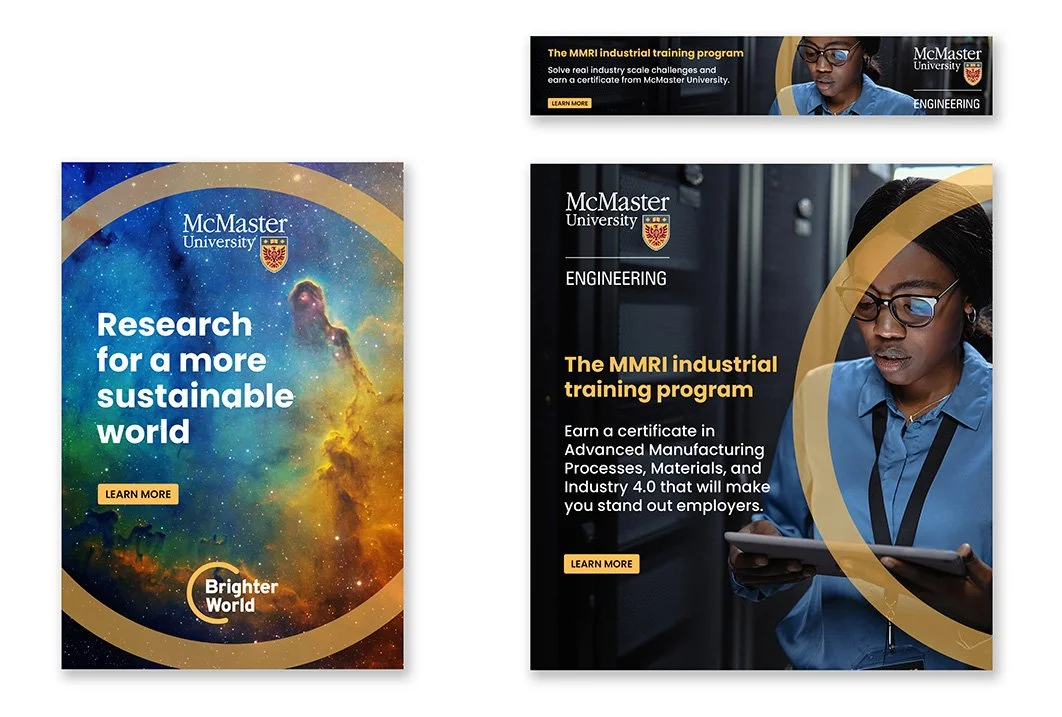 An image of McMaster banner ads