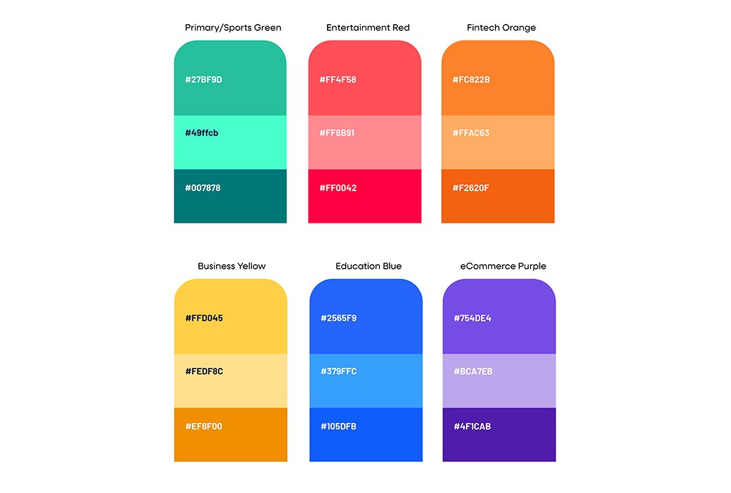 An image of LiveLike brand colours