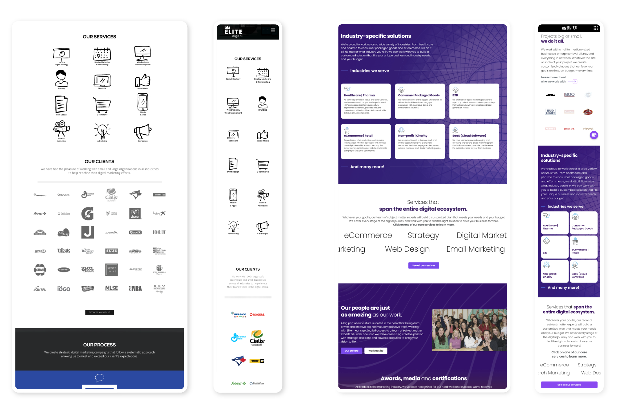 An image of the Elite Digital website desktop and mobile