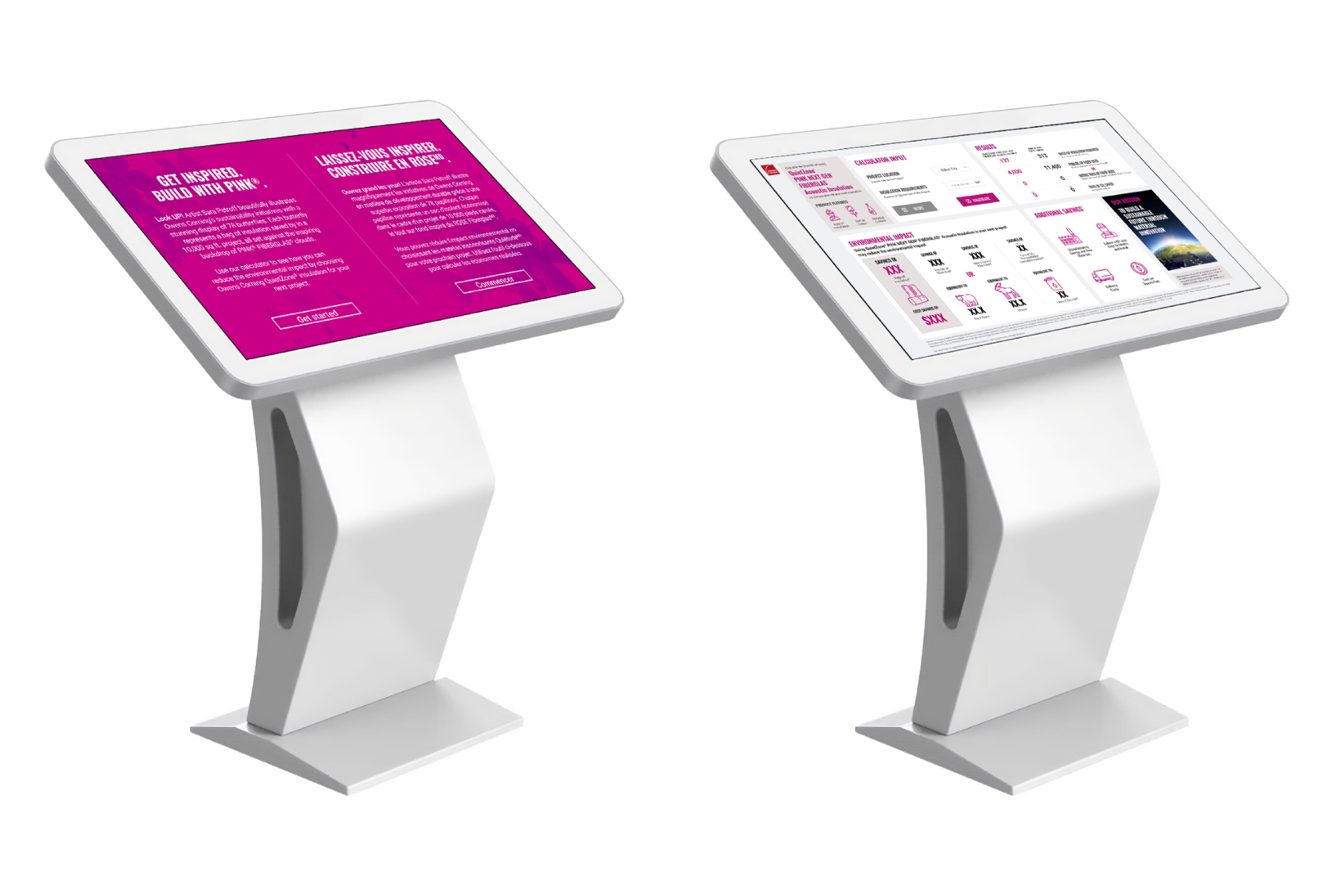 An image of Owens Corning digital kiosks