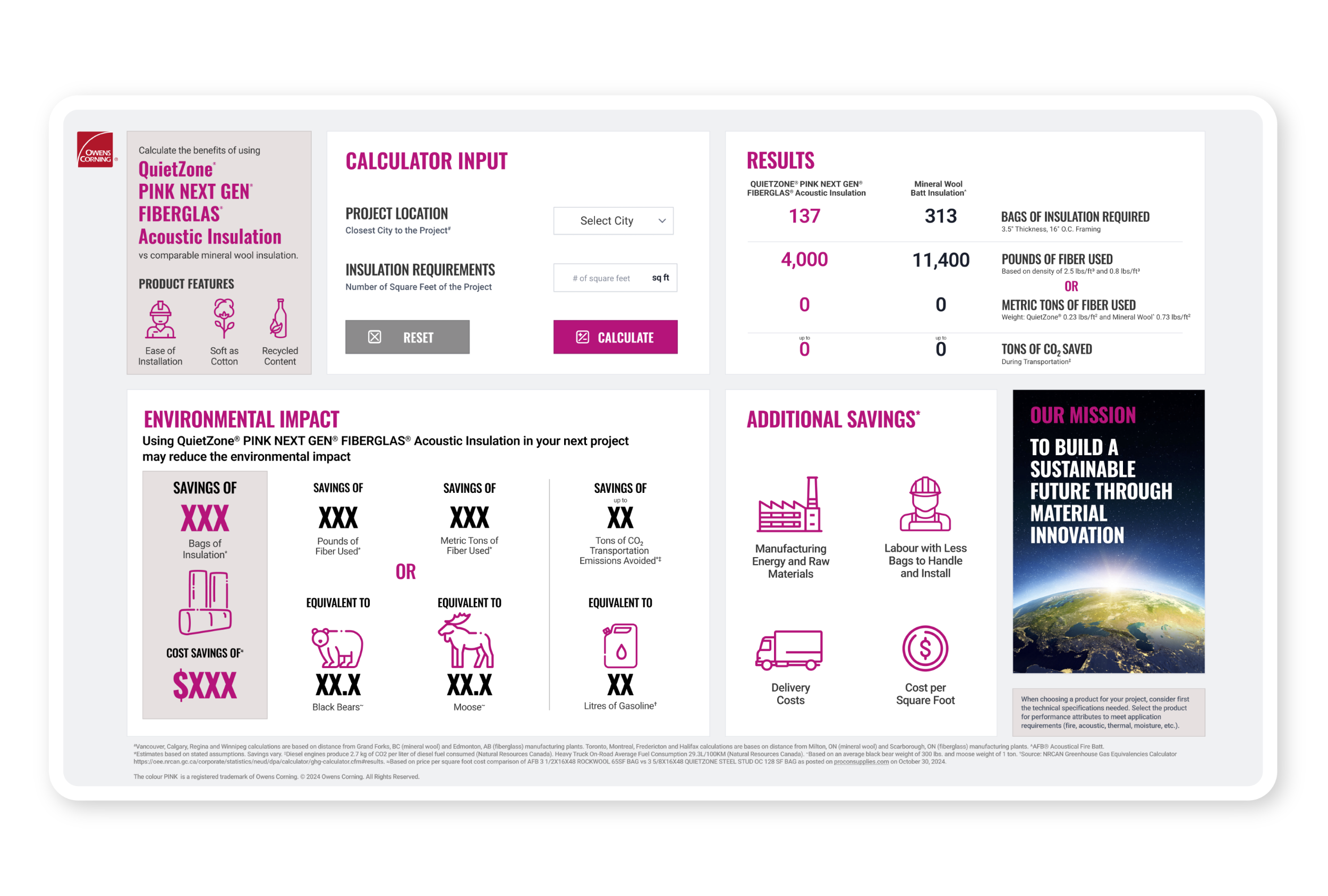 An image of Owens Corning digital kiosk main screen
