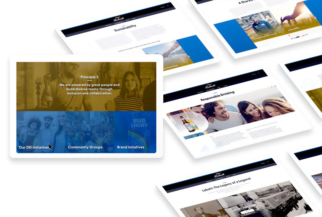 An image of the Labatt website pages