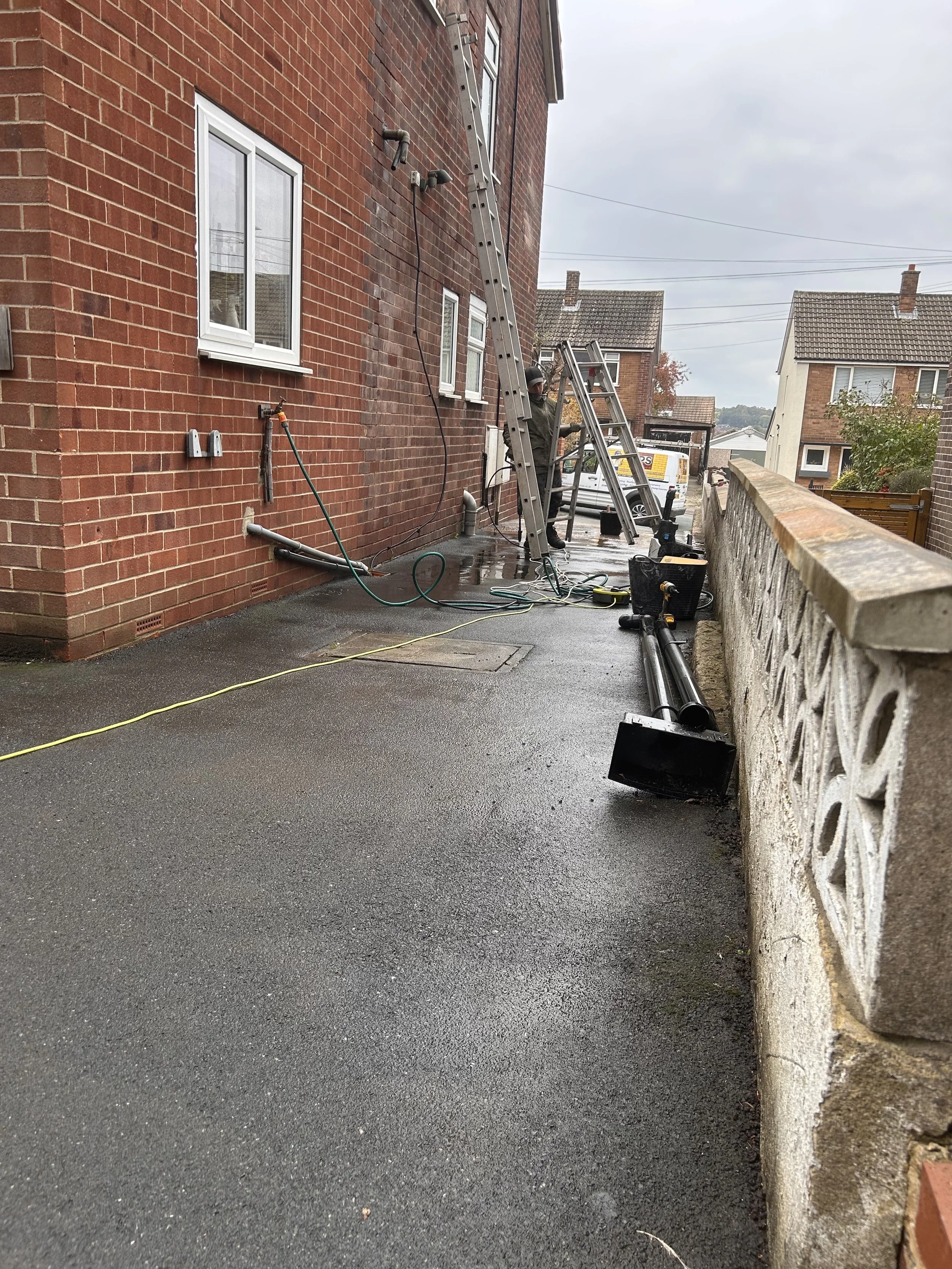 Jet washed down after.