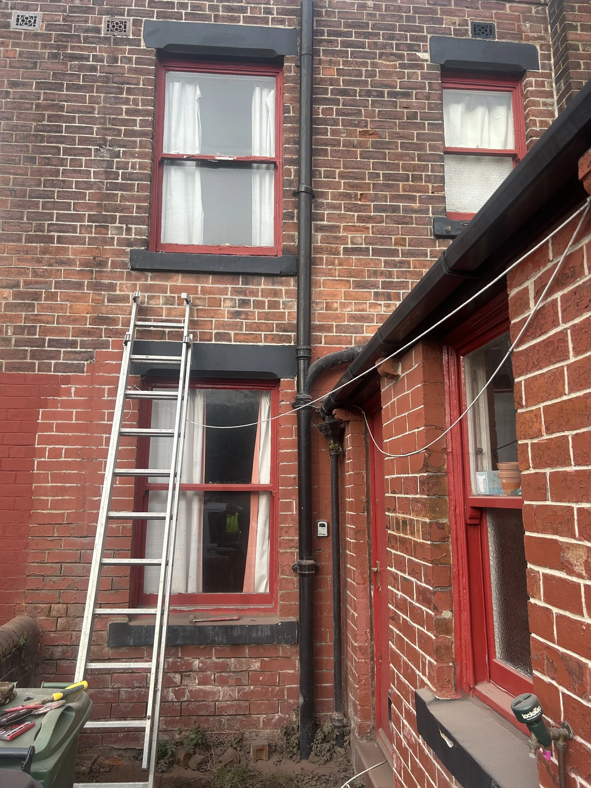 A recent bit of patchwork repair in the Harehills area of Leeds.
