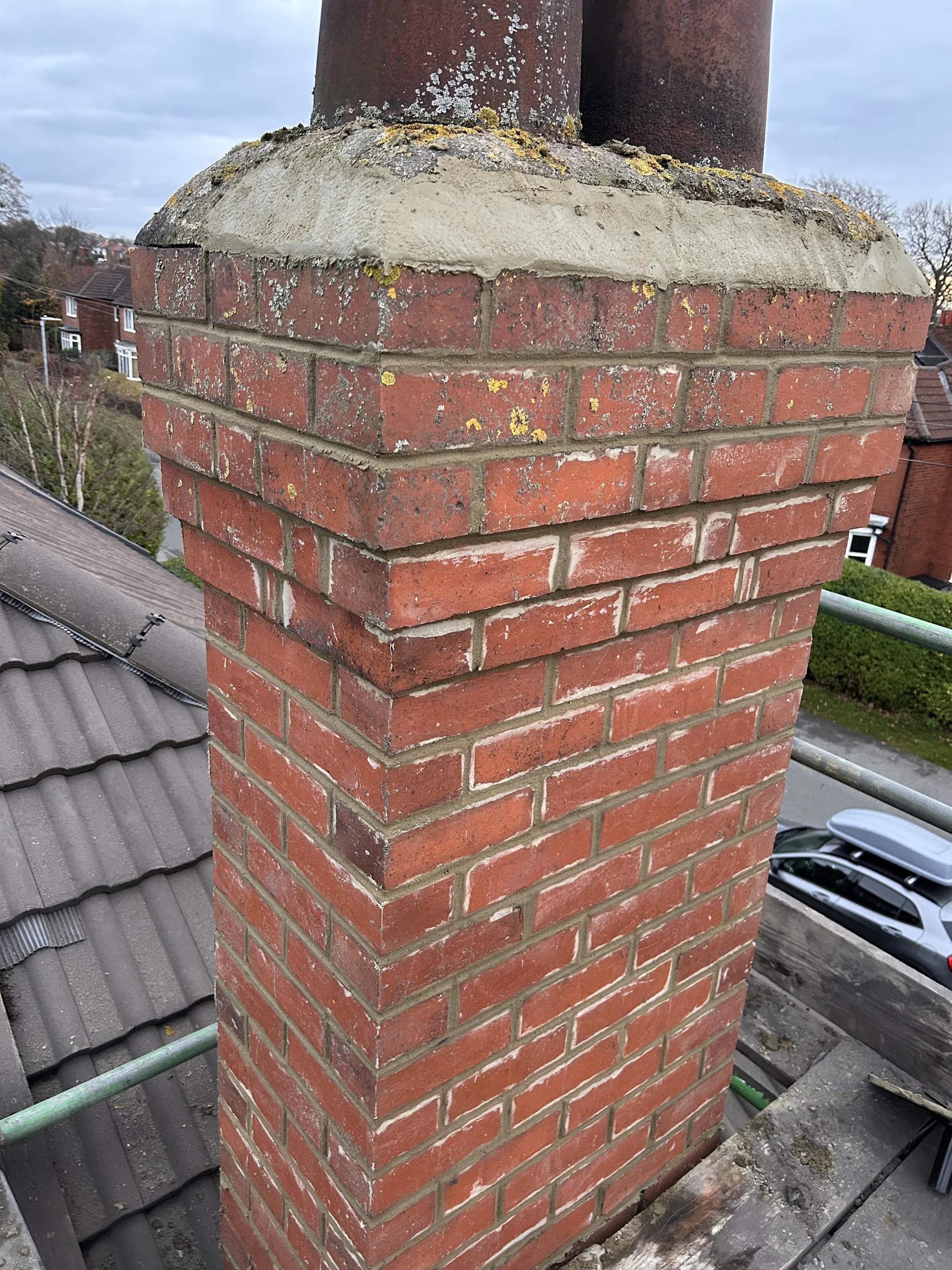 Re-pointed and capped.