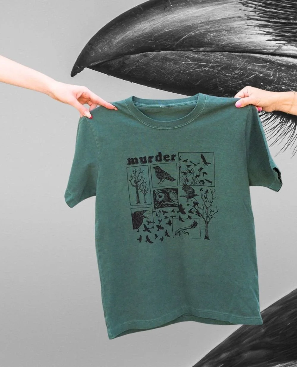 While making this collection, a few of our teammates didn&rsquo;t get the joke&hellip; 👀⁠
⁠
A murder is what you call a group of crows-⁠
⁠
But you knew that already&hellip; ⁠
⁠
Right??? 🐦&zwj;⬛✨⁠
⁠
This Murder is moving fast. Shop online, or in-sto