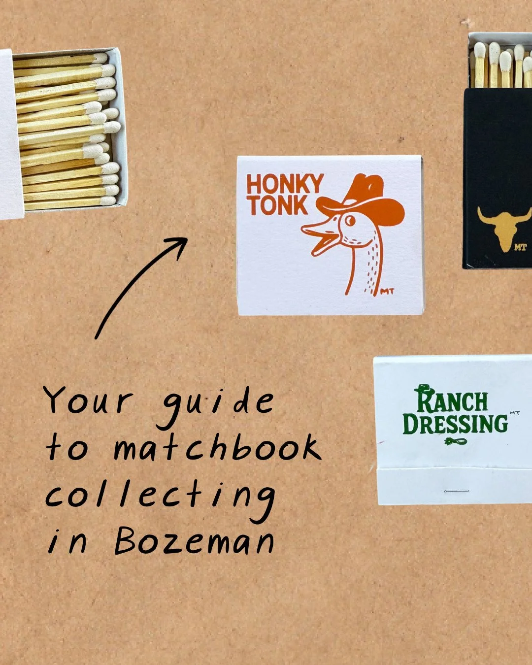 Matchbook collecting is having its moment in Bozeman. Read the blog for where to shop them and how to use them.⁠
⁠
Link in bioooo!