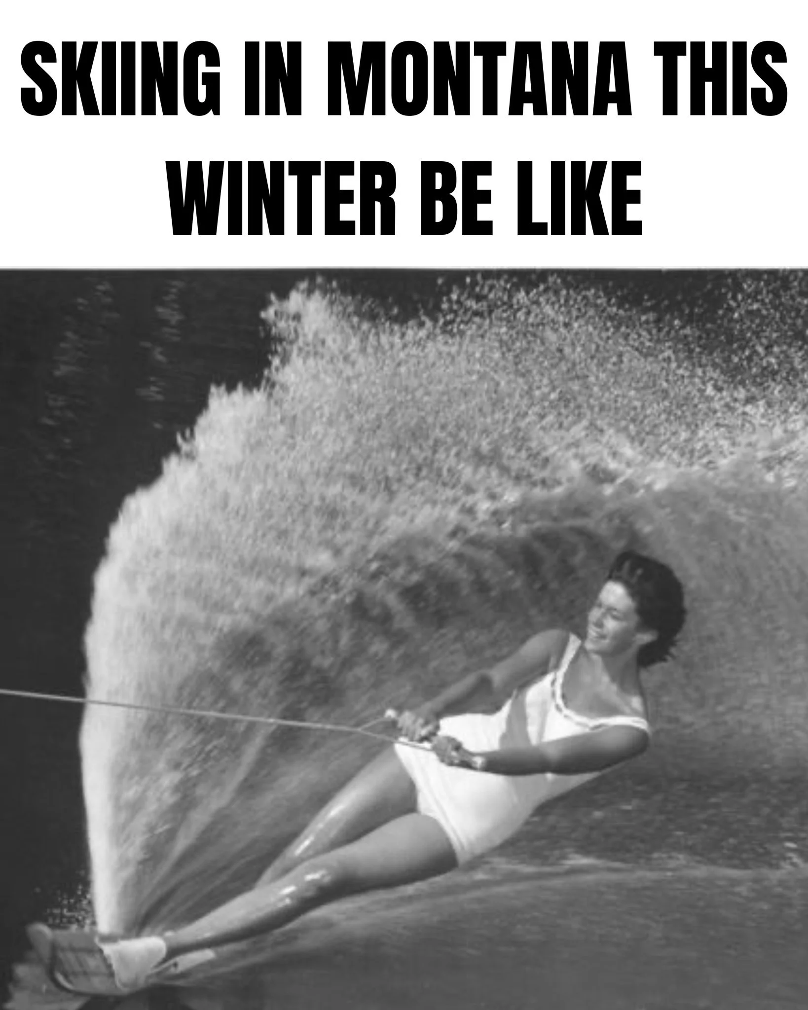 Skiing in Montana this winter be like&hellip; guess we&rsquo;re water skiing now.
Warm days, melted snow&hellip; but Montana always delivers eventually. ⛷

 #skibridger #skiseason #skibozeman #bigskyski #skimontana #montanaskihills #montanaski #apres