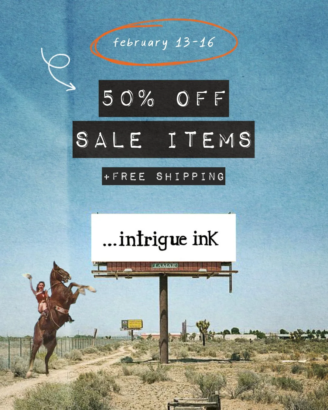 FREE SHIPPING.
50% OFF SALE ON SALE.
All weekend long thru Monday.

This is your sign.
Add to cart. Don&rsquo;t overthink it. 🖤

#DowntownBozeman #garagesale #funkyfresh #SALE #onlineshopping