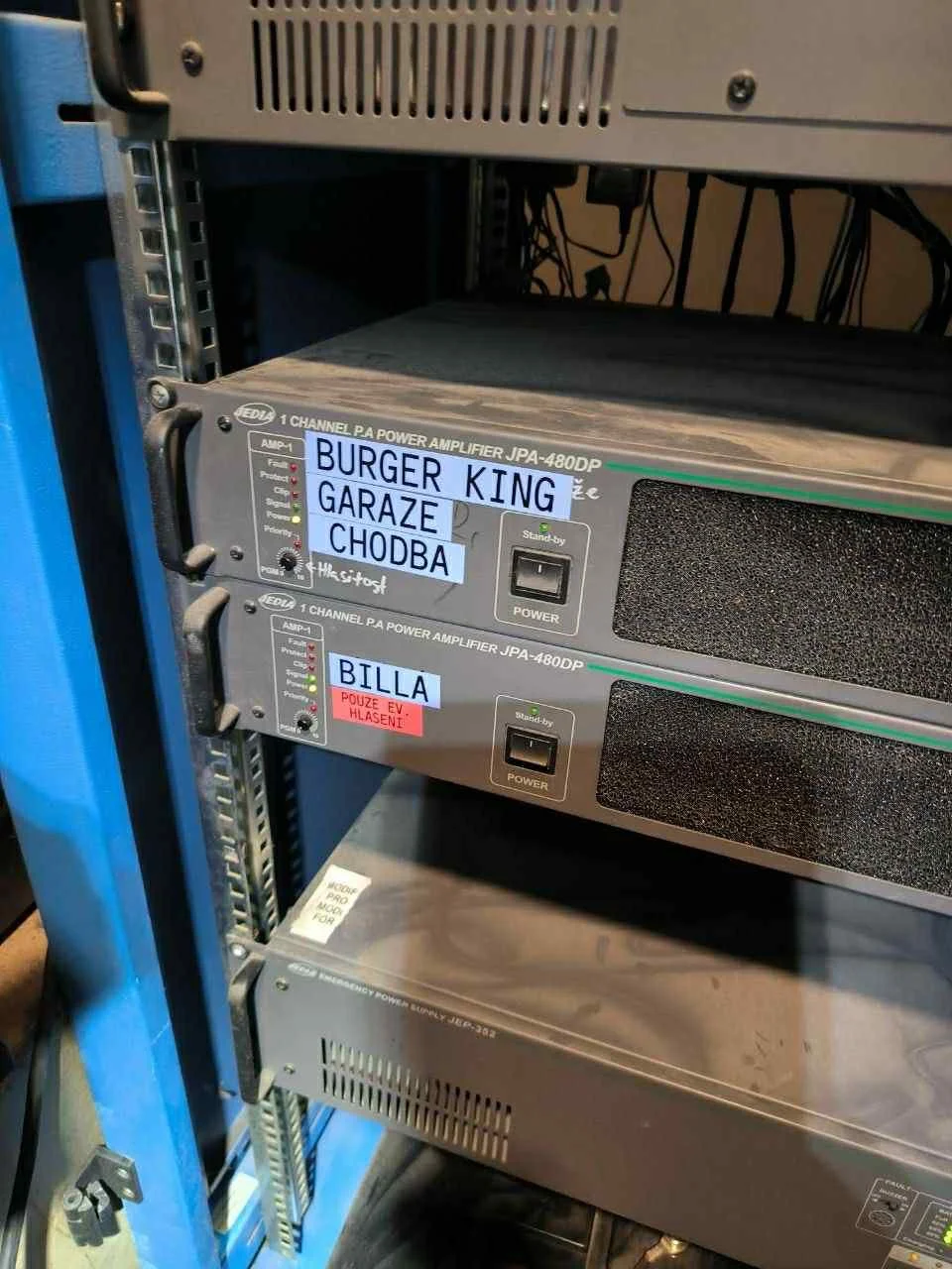 Revitalizace evakuačního rozhlasu, obchodní centrum Slovany