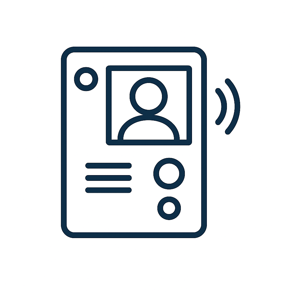 Videotelefon pro vzdálenou kontrolu vstupu a komunikaci s návštěvníky