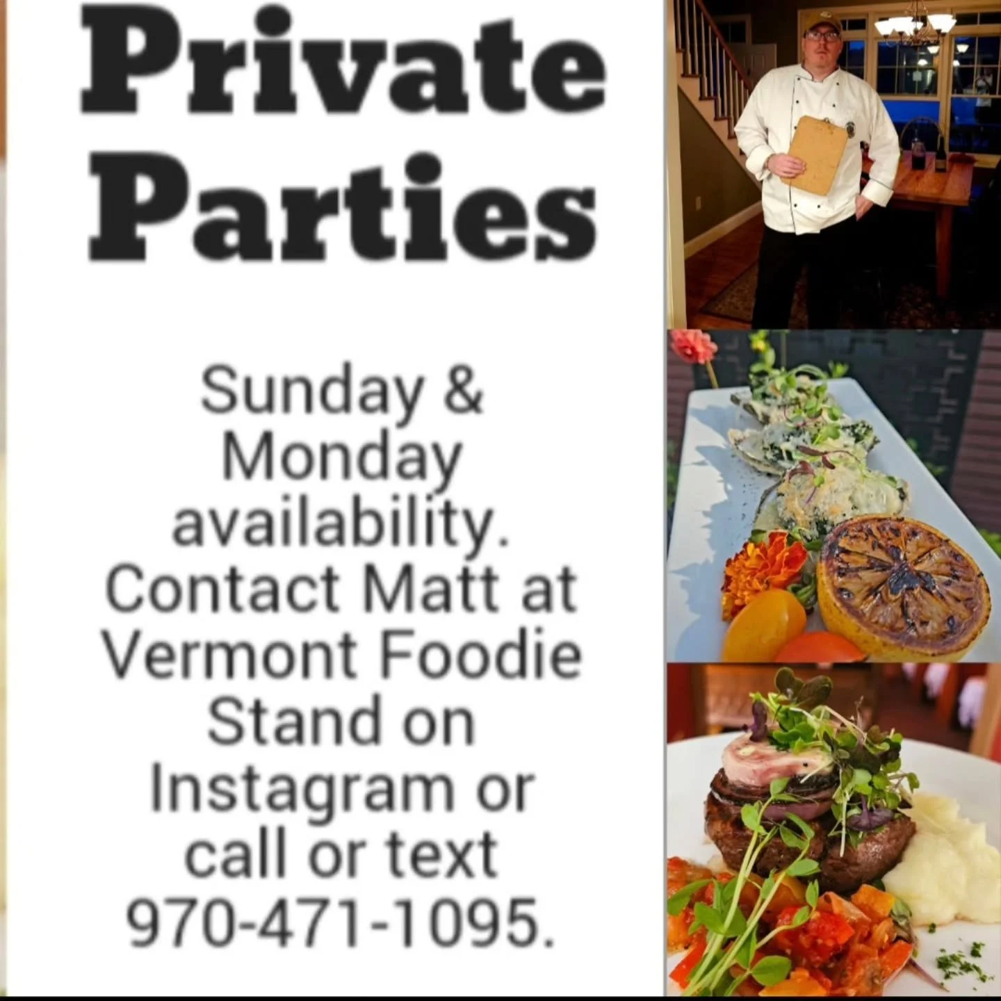 Booking up events. DM me if interested.