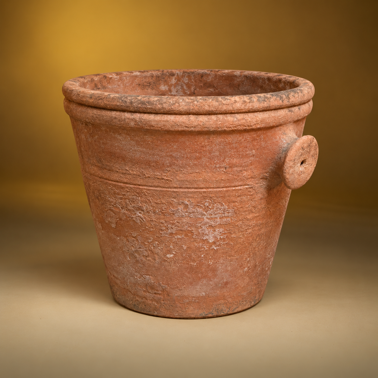 SKU: IG20571   Pair of Vintage Terra Cotta Planters with inbuilt Handles   C.1850 15''OD x 11.5''ID x 12''H