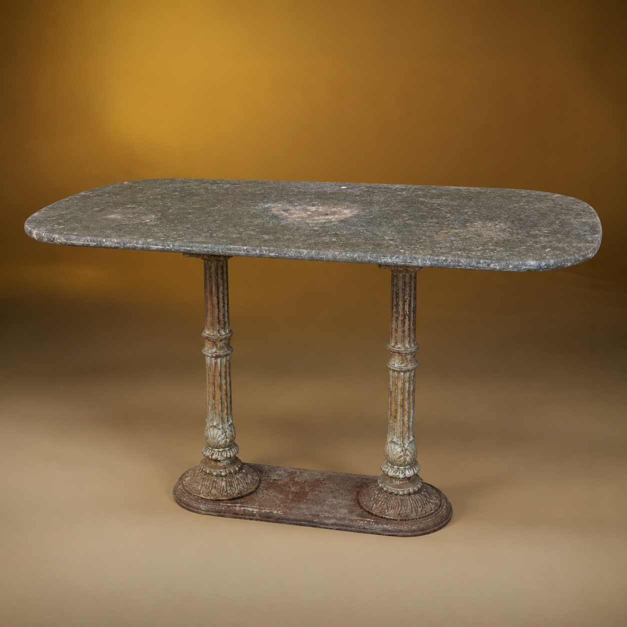 PAIR OF ITALIAN CAST IRON CONSOLE
