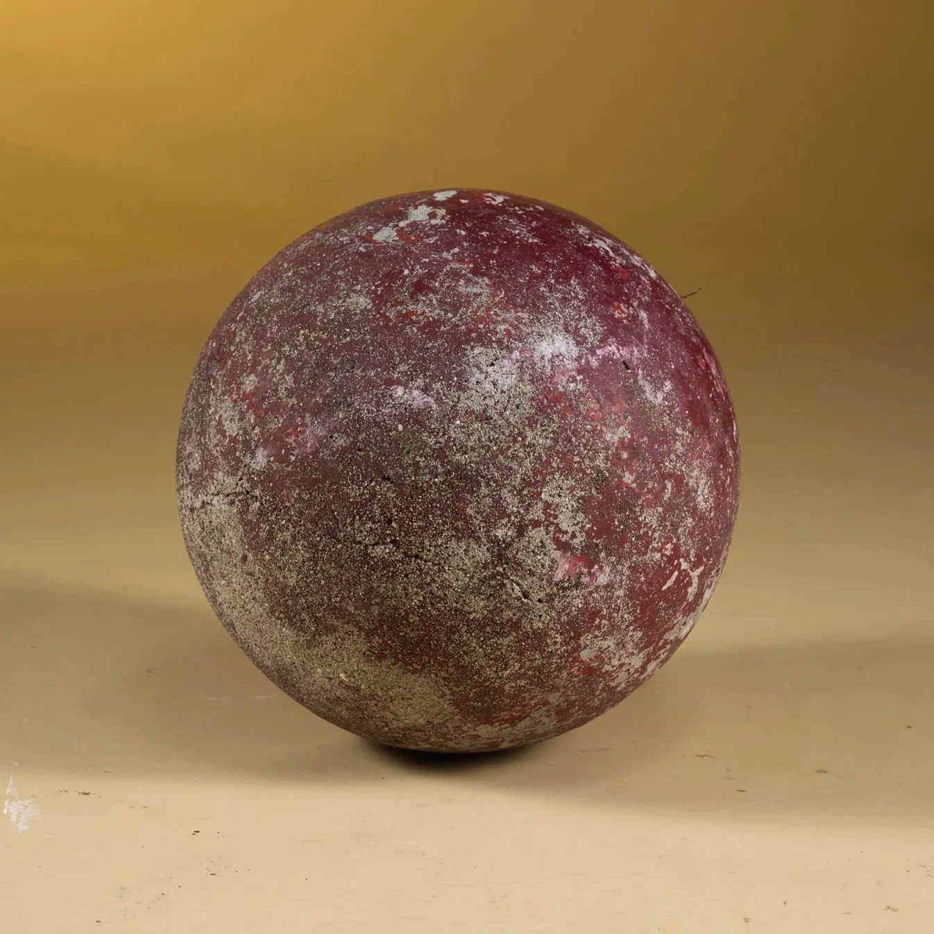 CARVED LIMESTONE SPHERE