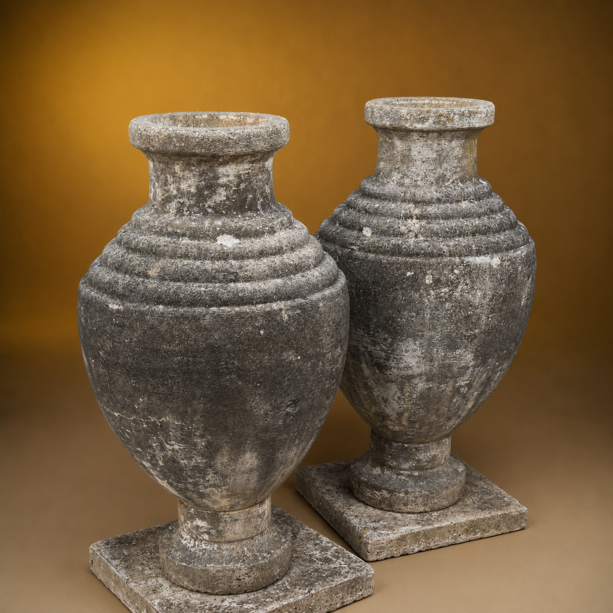 PAIR OF ART DECO URNS