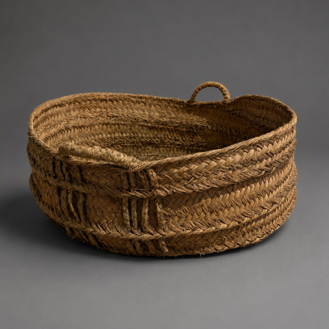 WOVEN PALM FRUIT BASKET