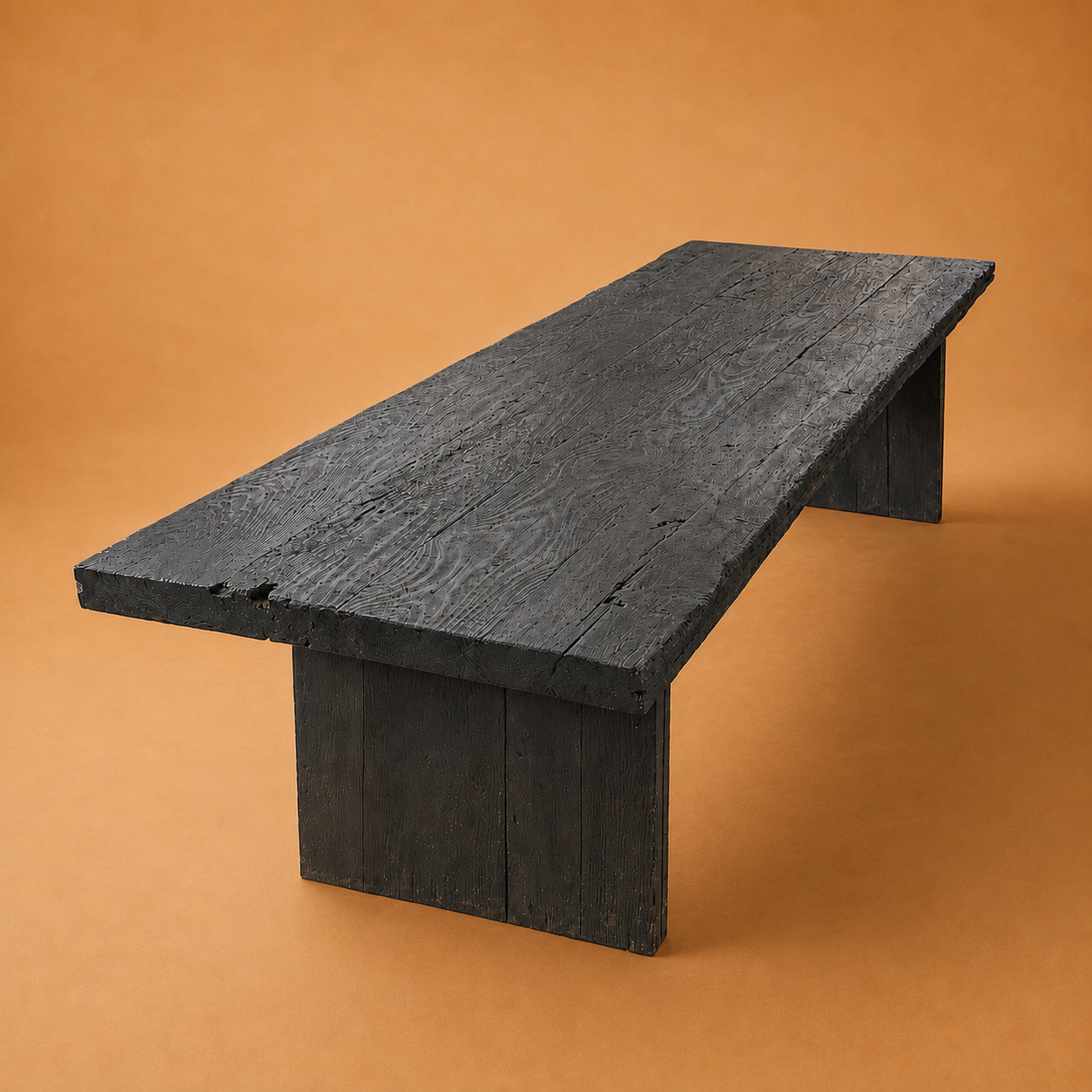 RECLAIMED CENDER OAK WOOD DINNING TABLE