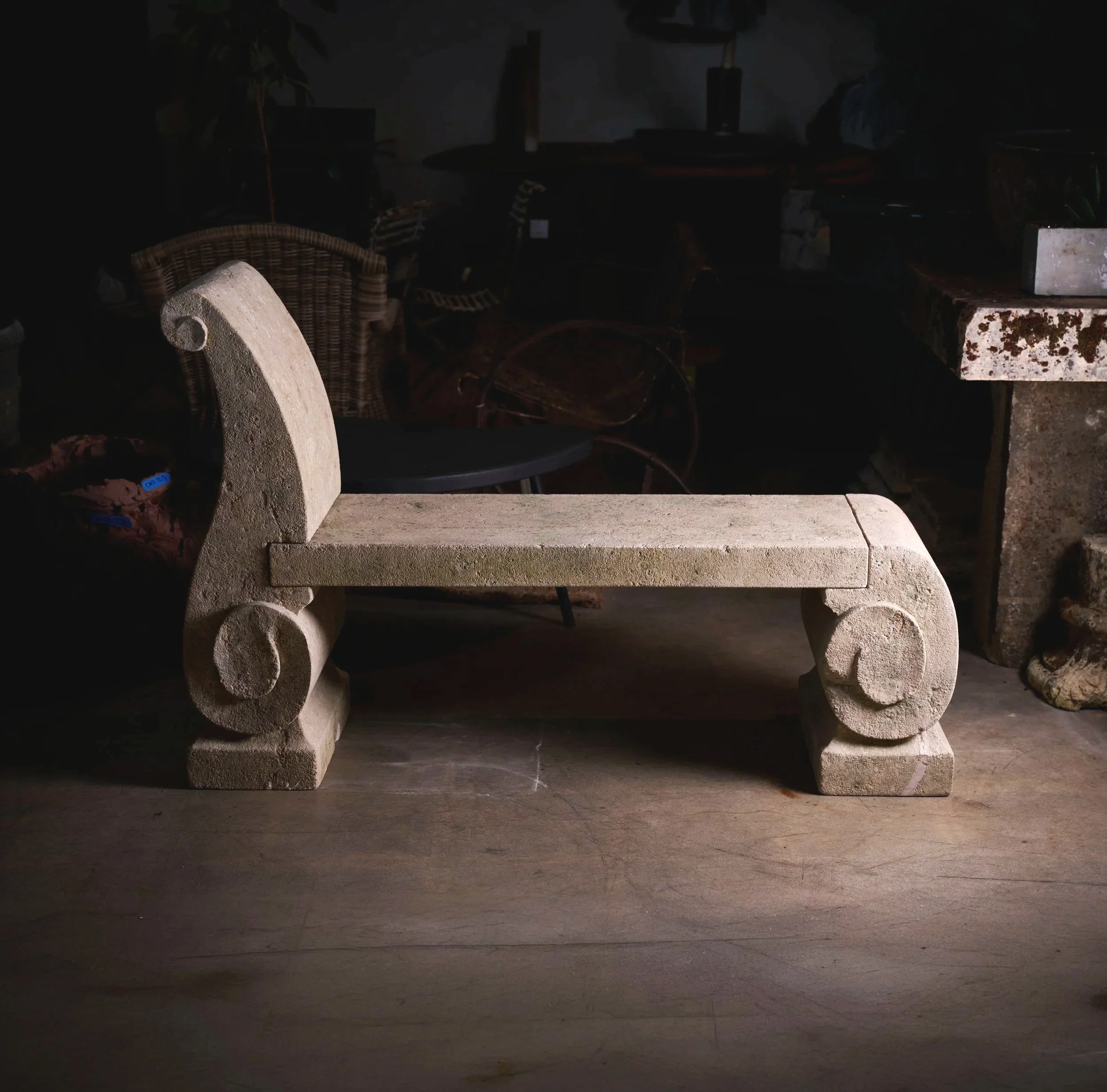SET OF ITALIAN STONE BENCHES