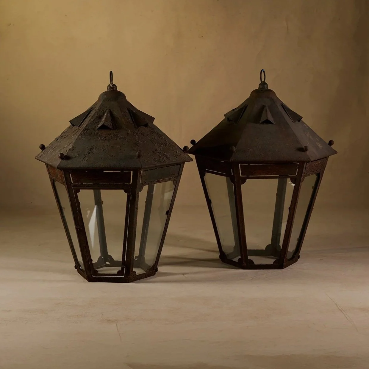 ITALIAN WROUGHT IRON LANTERNS