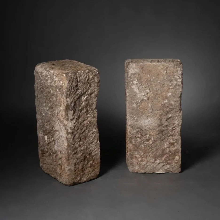 PAIR OF ITALIAN STONE PEDESTALS