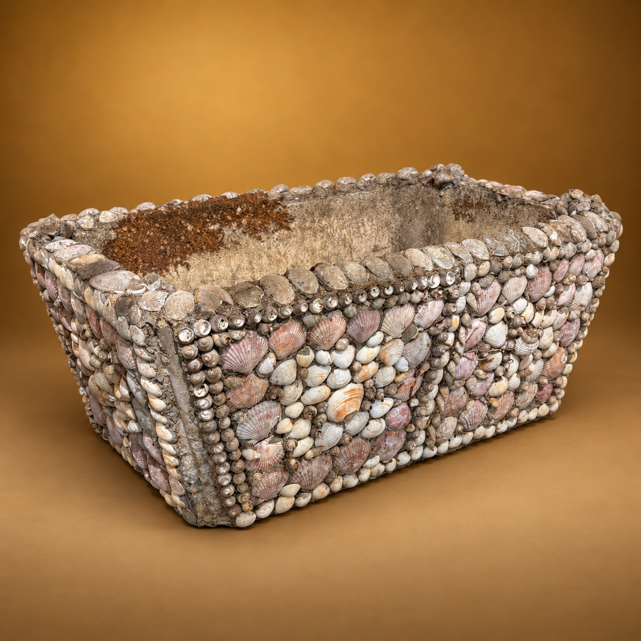 Rectangular Concrete Shell Planter