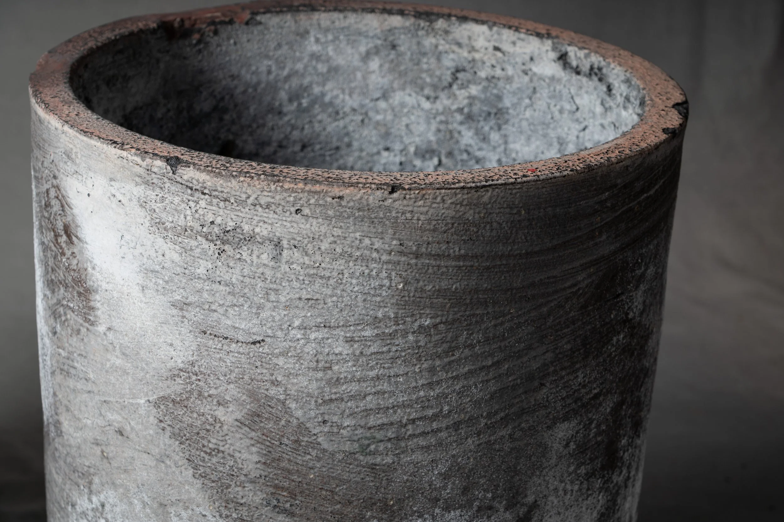 IG19918  Vintage French Slag-Crucible Planter, Mid Century 24.5''D x 32''H $5500 (28).JPG