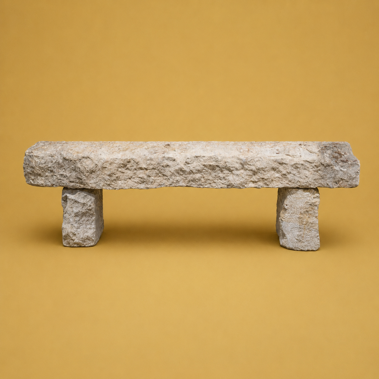 ANTIQUE CARVED STONE BENCH & LEGS