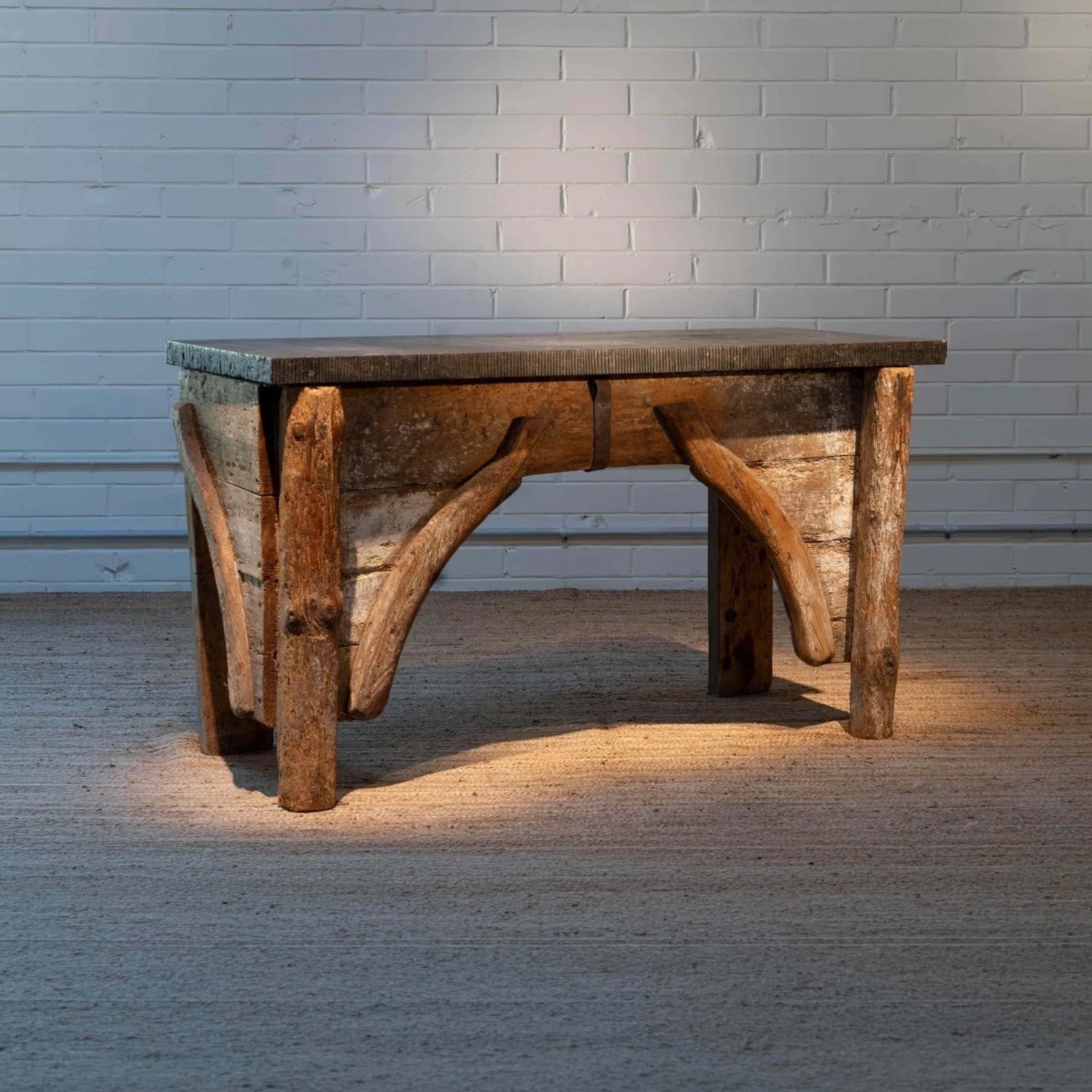 FRENCH RECLAIMED OAK SIDE TABLES