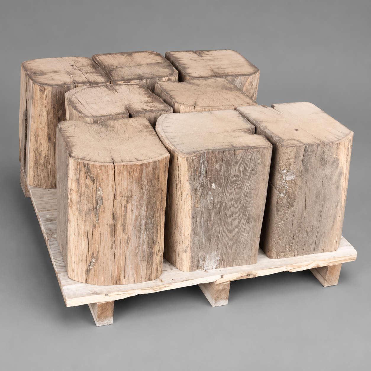 HAND MADE RECLAIMED OAK STOOLS
