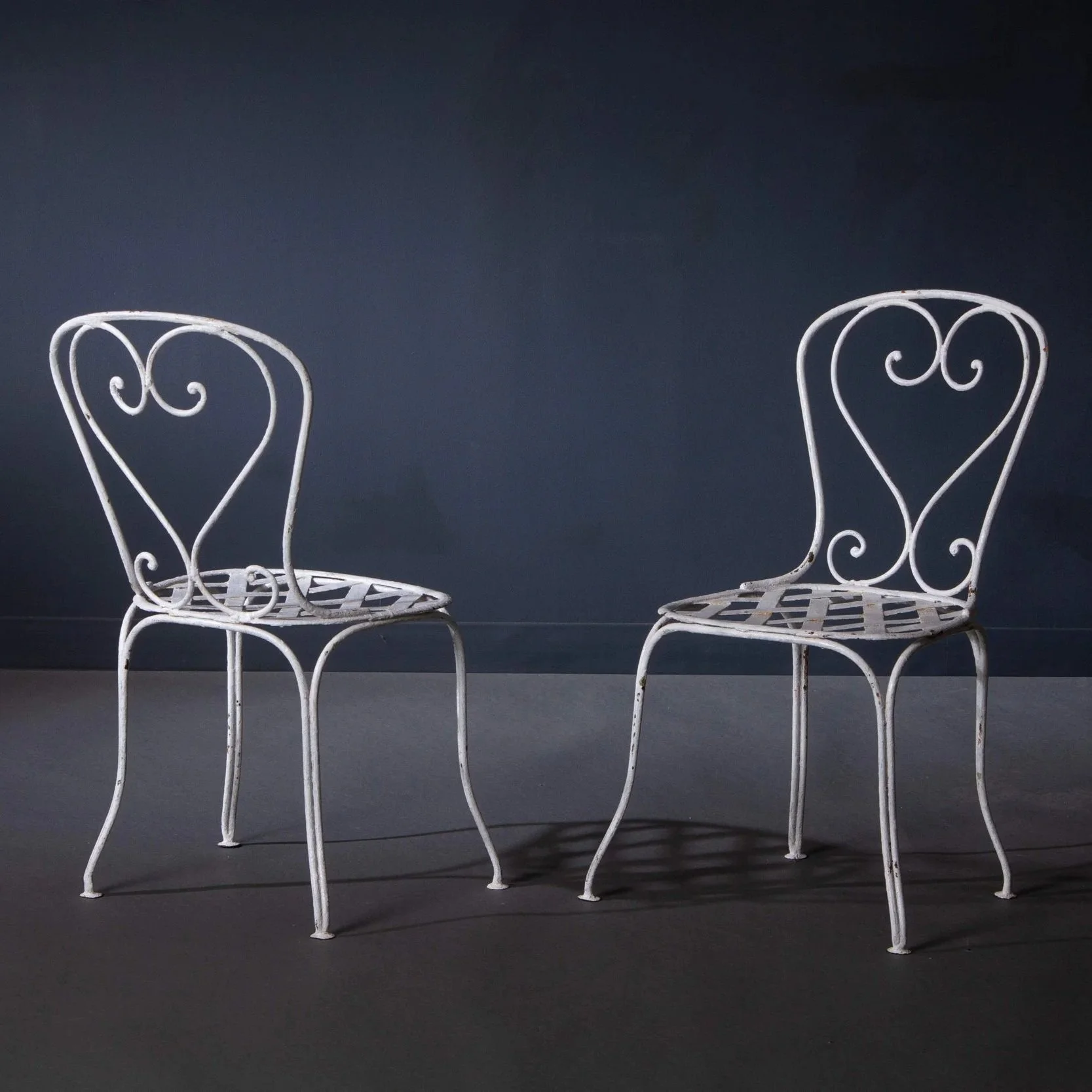 FRENCH WROUGHT IRON BISTRO CHAIRS