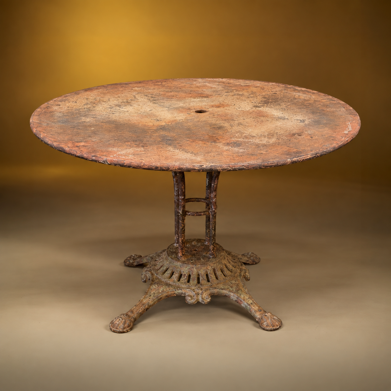 SKU: IG17982   Metal Composed Gueridon Table   47.5''D x 28.5''H