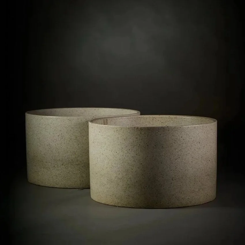 DAVID CRESSEY PAIR OF CYLINDER PLANTERS
