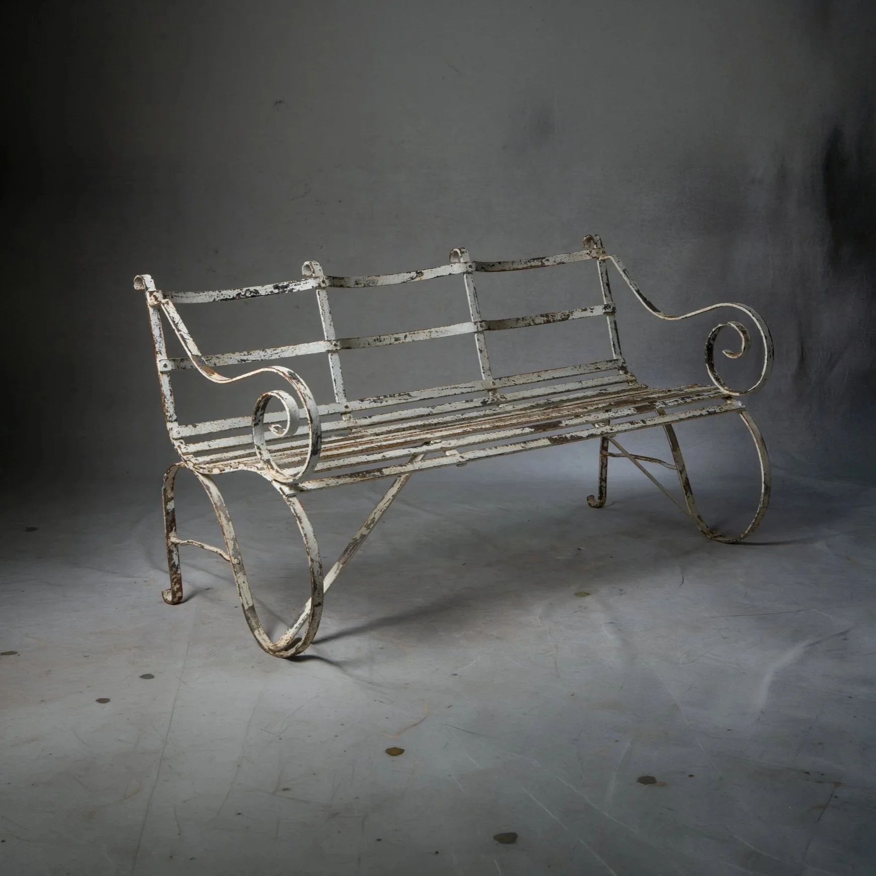 VICTORIAN WROUGHT IRON GARDEN BENCH