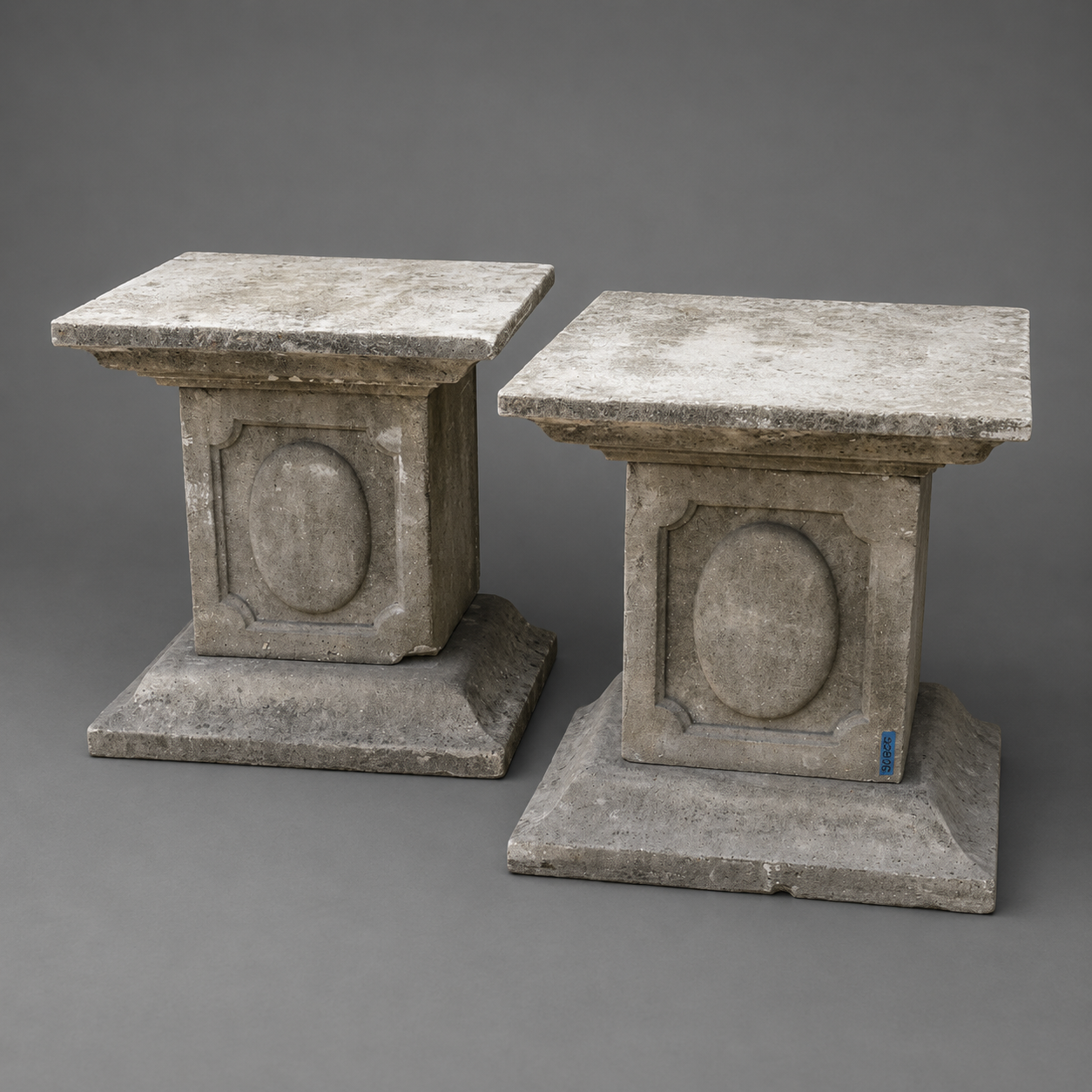 FRENCH 3 PIECE SCULPTED STONE PEDESTAL