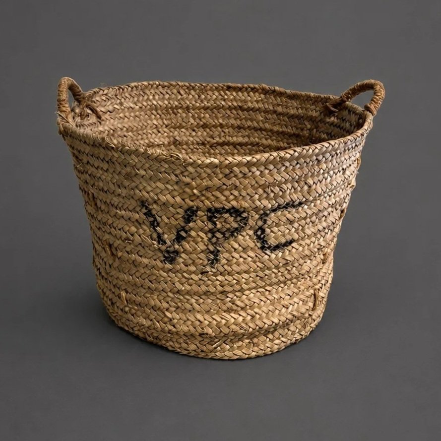 WOVEN PALM FRUIT BASKET